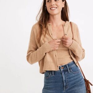 Madewell Clemence Cropped Cardigan Sweater